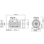 vidaXL Moteur électrique triphasé Aluminium 4kW/5 5 CH 2840 tr/min