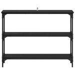 vidaXL Table console avec étagère Chêne noir 100 x 22.5 x 75 cm