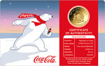 Pièce de monnaie en Or 3000 Francs g 0.031 (1/1000 oz) Millésime 2023 Gold Gift COCA COLA POLAR BEAR 1/1000