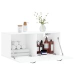 vidaXL Armoire murale blanc brillant 80x36 5x35 cm bois d'ingénierie