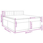 vidaXL Sommier à lattes de lit avec matelas Marron foncé 200x200 cm