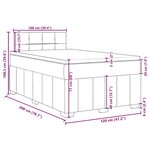 vidaXL Sommier à lattes de lit avec matelas Bleu 120x200 cm Tissu