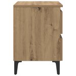 vidaXL Table de chevet Chêne artisanal 40x35x50 cm Bois d'ingénierie