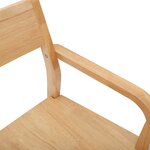 vidaXL Chaises à manger 2 Pièces bois massif naturel caoutchouc