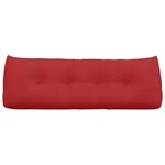 vidaXL Coussin de Dos Rouge 140 x 24 x 50 cm tissu