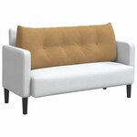 vidaXL Coussin de Dos Marron 120 x 24 x 50 cm Velours