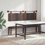 vidaXL Tête de lit suspendue Marron foncé PU antique