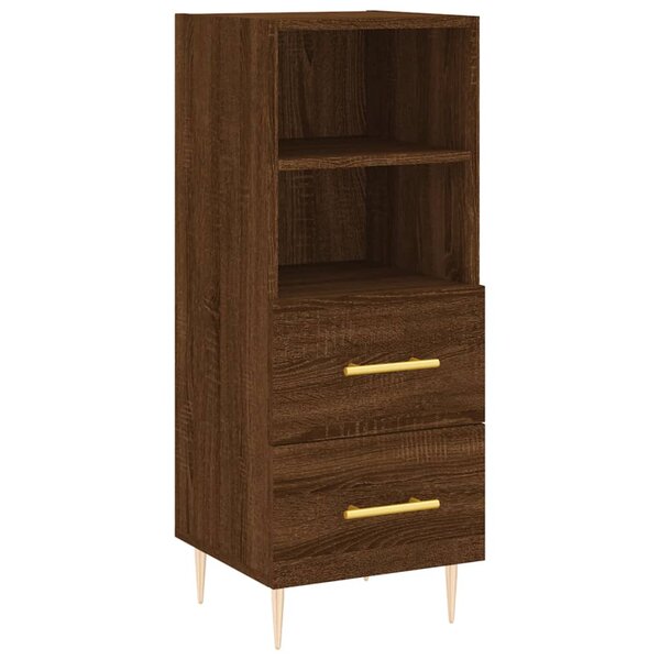 vidaXL Buffet Chêne marron 34 5x34x90 cm Bois d'ingénierie