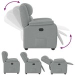 vidaXL Fauteuil inclinable Gris clair Tissu