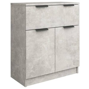 vidaXL Buffet Gris béton 60x30x70 cm Bois d'ingénierie