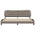 vidaXL Cadre de lit sans matelas Hvar taupe 200x200 cm tissu