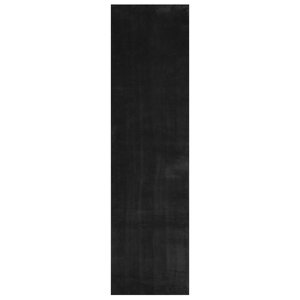vidaXL Tapis doux à poils moyens et lavable HUARTE Noir 300 x 80 cm