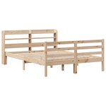 vidaXL Cadre de lit avec tête de lit 140x190 cm bois de pin massif