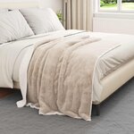 vidaXL Jeté Beige 130 x 150 cm Toison