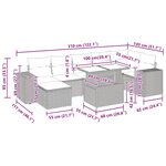 vidaXL Salon de jardin 8 Pièces avec coussins noir résine tressée