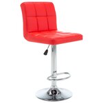 vidaXL Tabourets de bar lot de 2 rouge similicuir