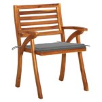 vidaXL Chaises de jardin avec coussins 8 Pièces Bois d'acacia solide