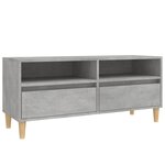vidaXL Meuble TV gris béton 100x34 5x44 5 cm bois d'ingénierie