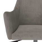 vidaXL Chaise pivotante de salle à manger Gris clair Velours