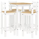 vidaXL Ensemble de bar 5 Pièces Blanc Bois de pin massif