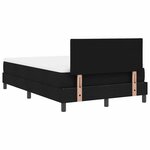 vidaXL Lit à ressorts avec matelas Noir 120 x 190 cm tissu