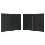 vidaXL Paroi de tente de réception 2Pièces fermeture éclair PE Anthracite
