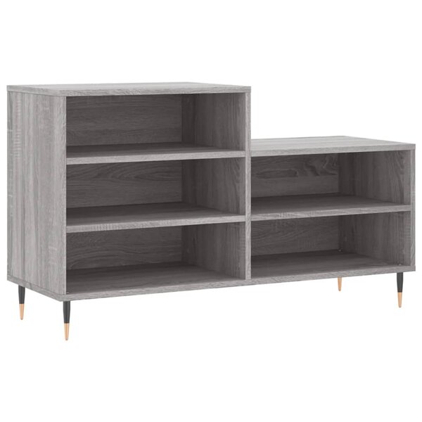vidaXL Armoire à chaussures Sonoma gris 102x36x60 cm Bois d'ingénierie