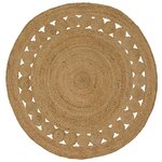 vidaXL Tapis de surface Naturel Ø 120 cm Jute