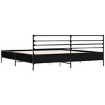 vidaXL Cadre de lit sans matelas noir 180x200 cm