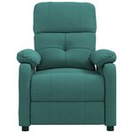 vidaXL Fauteuil inclinable Vert foncé Tissu