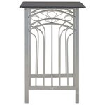 vidaXL Ensemble de bar 3 Pièces Bois et acier Noir