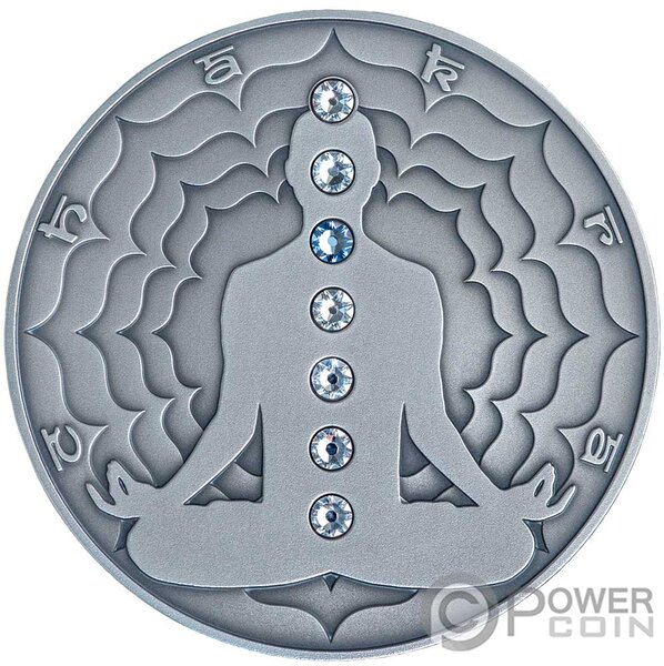Monnaie VISHUDDHA Chakra 2 Oz Argent 2000 Francs Cameroon 2021