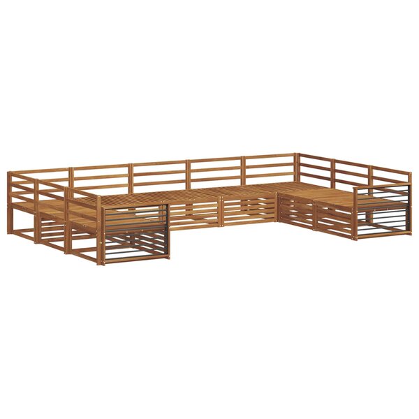 vidaXL Ensemble de canapés d'extérieur 9 pc Naturel