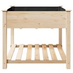 vidaXL Cache-pot de jardin avec étagère Beige 90 x 90 x 76.5 cm