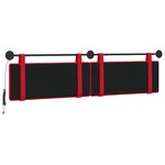 vidaXL Tête de lit suspendue Avec lumière LED Rouge Simili cuir