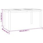 vidaXL Ensemble à manger de jardin 5Pièces Bois de teck massif