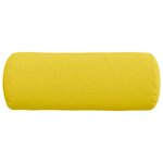 vidaXL Coussins d'accent 2 Pièces Jaune clair Ø 15 x 40 cm tissu