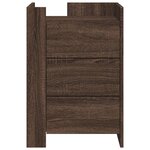 vidaXL Table de chevet chêne marron 45x50x65 cm bois d'ingénierie