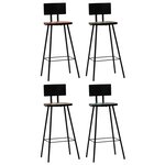 vidaXL Mobilier de bar 5 Pièces Bois de récupération massif Multicolore