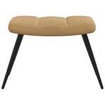 vidaXL Chaise de relaxation avec tabouret Marron Velours