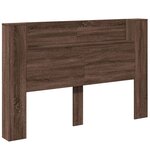 vidaXL Armoire tête de lit avec LED chêne marron 160x16 5x103 5 cm