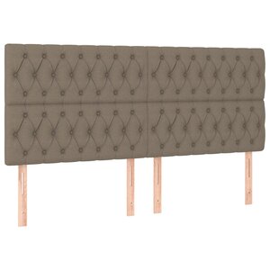 vidaXL Têtes de lit 4 Pièces Taupe 90x7x78/88 cm Tissu