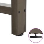 vidaXL Pieds de table basse en acier naturel  2 pièces  38 x (42-43) cm