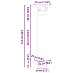 vidaXL Extension de Conduit Argent 35 x 35 x 132 cm Acier inoxydable