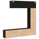 vidaXL Étagère 3 Pièces Chêne noir 36 x 30 x 143 cm Bois d'ingénierie