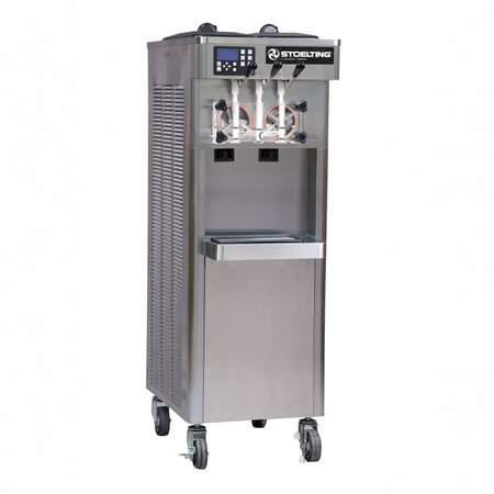 Machine à glace italienne sur roues 2 parfums et mélange - 44 litres/heure - pujadas -  - acier inoxydable22 7