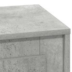 vidaXL Table de chevet avec éclairage LED Gris béton 44x34 5x45 cm