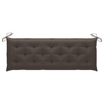 vidaXL Banc de jardin empilable et coussin 159 cm Bois de teck massif