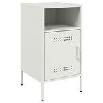 vidaXL Table de chevet blanc 36x39x68 cm acier