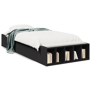 vidaXL Cadre de lit sans matelas noir 75x190 cm